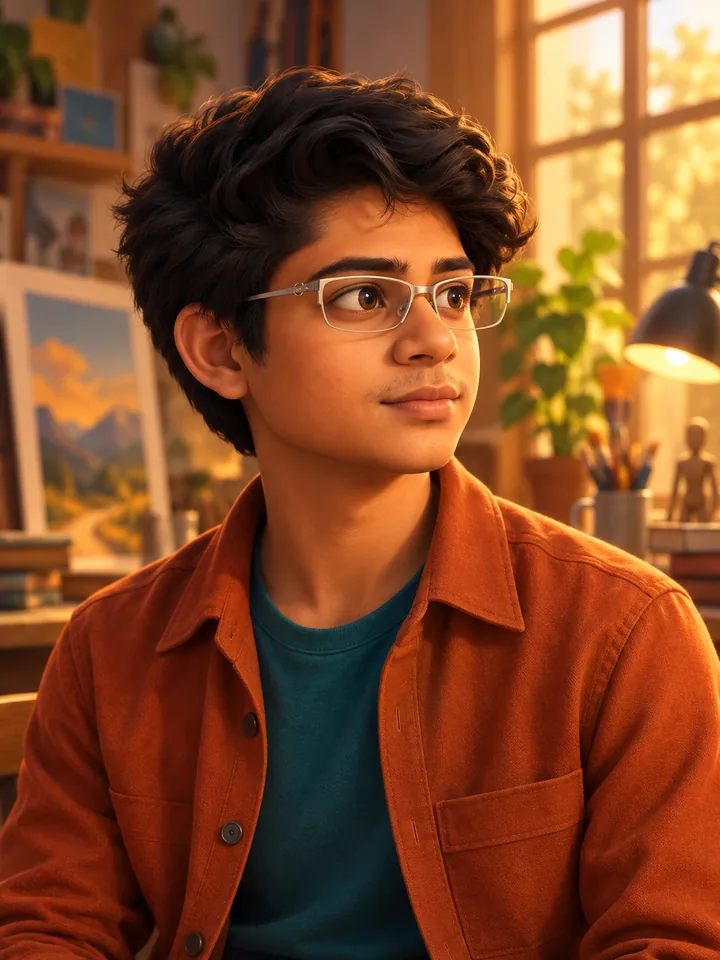 Sagnick Dutta, animated portrait