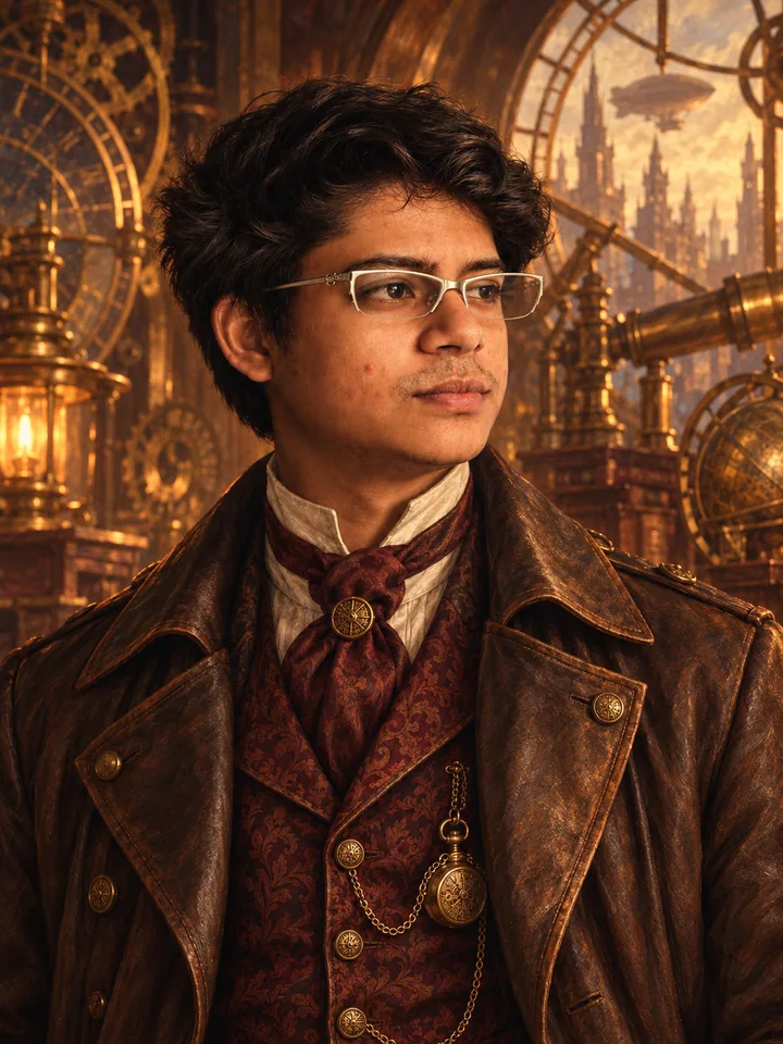Sagnick Dutta, steampunk portrait
