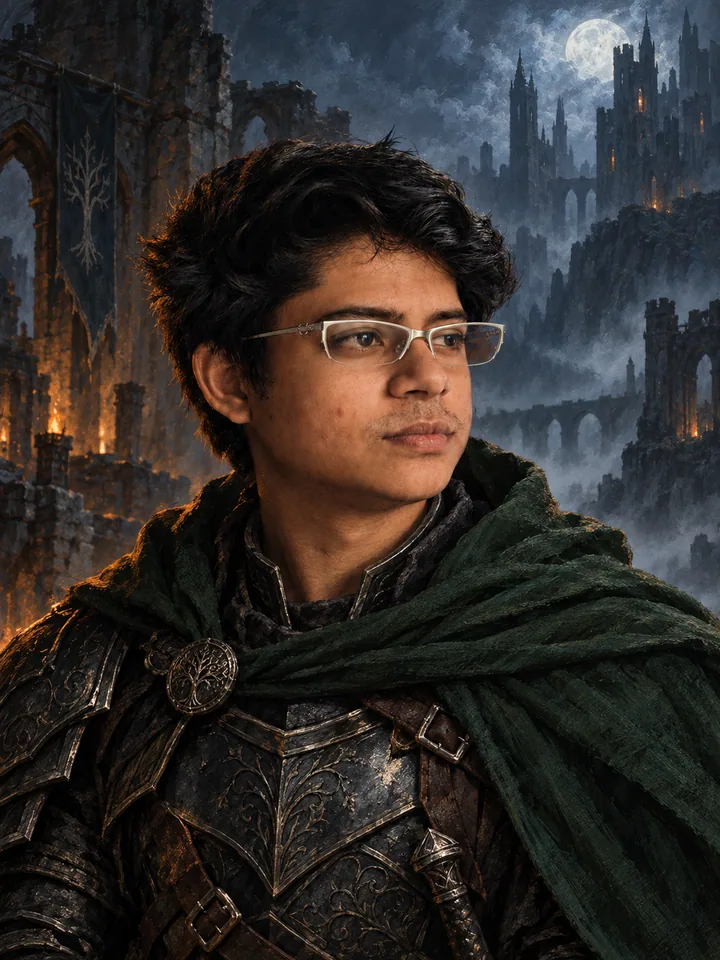 Sagnick Dutta, dark fantasy portrait