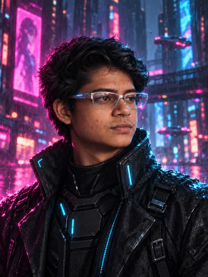 Sagnick Dutta, cyberpunk portrait